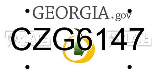 CZG6147 Georgia License Plate