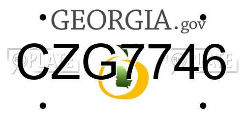CZG7746 Georgia License Plate