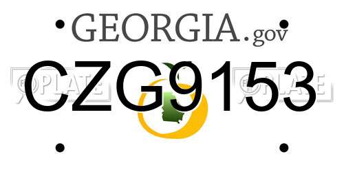 CZG9153 Georgia License Plate