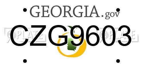 CZG9603 Georgia License Plate