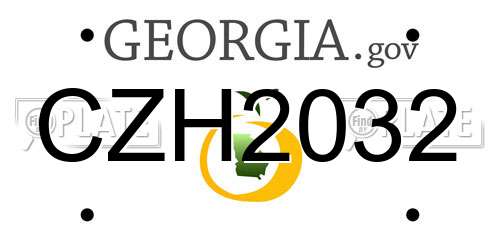 CZH2032 Georgia License Plate