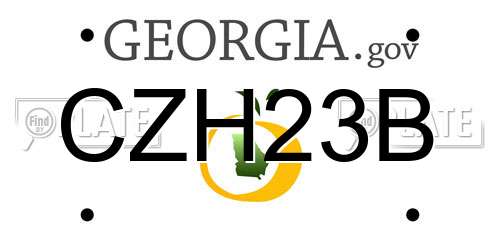 CZH23B Georgia License Plate