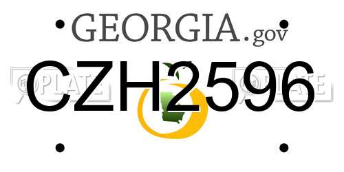 CZH2596 Georgia License Plate