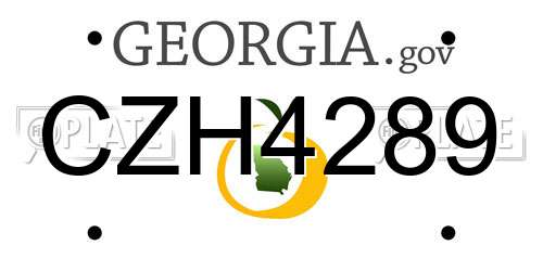 CZH4289 Georgia License Plate