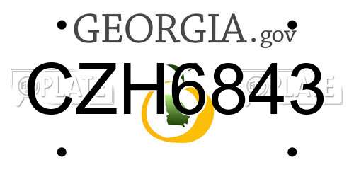 CZH6843 Georgia License Plate