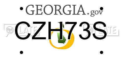 CZH73S Georgia License Plate