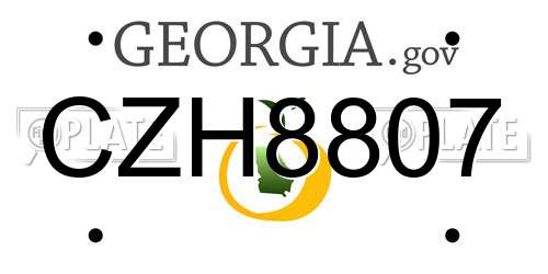 CZH8807 Georgia License Plate