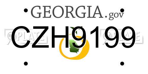 CZH9199 Georgia License Plate