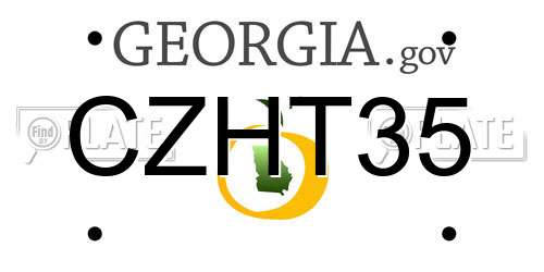 CZHT35 Georgia License Plate
