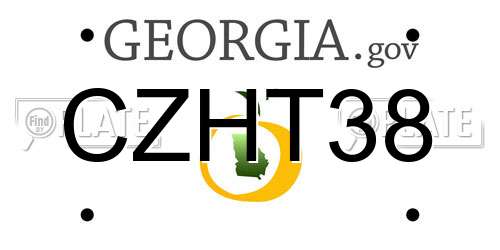 CZHT38 Georgia License Plate