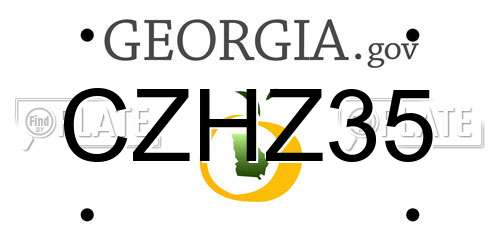CZHZ35 Georgia License Plate