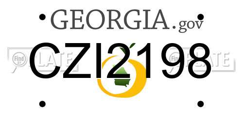 CZI2198 Georgia License Plate
