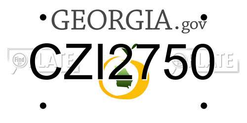 CZI2750 Georgia License Plate