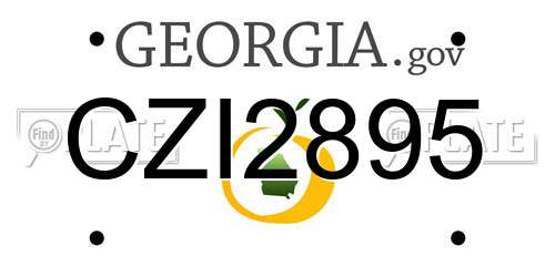 CZI2895 Georgia License Plate