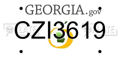 CZI3619 Georgia License Plate