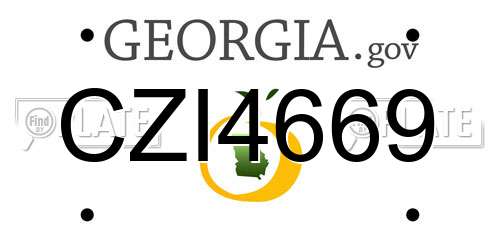 CZI4669 Georgia License Plate