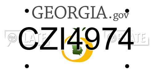 CZI4974 Georgia License Plate