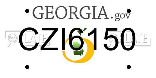CZI6150 Georgia License Plate
