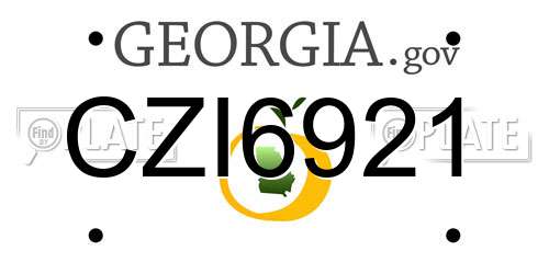 CZI6921 Georgia License Plate