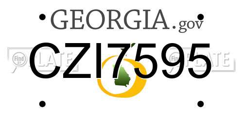 CZI7595 Georgia License Plate
