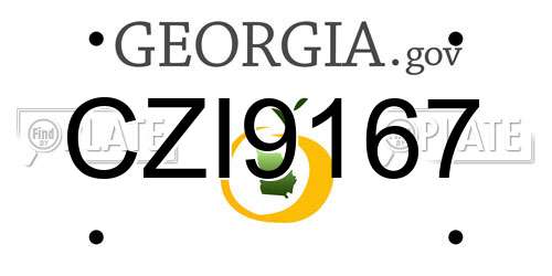 CZI9167 Georgia License Plate