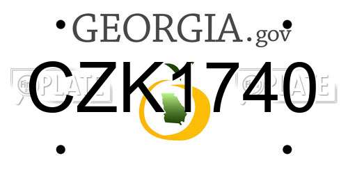 CZK1740 Georgia License Plate