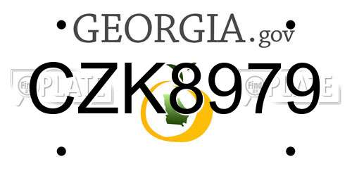 CZK8979 Georgia License Plate