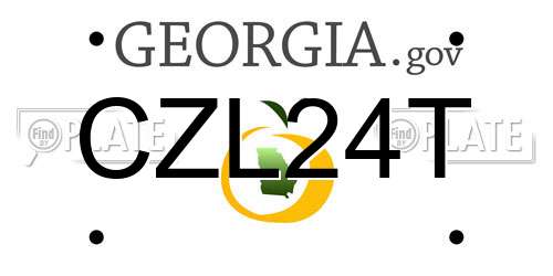 CZL24T Georgia License Plate