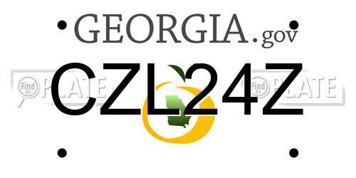 CZL24Z Georgia License Plate