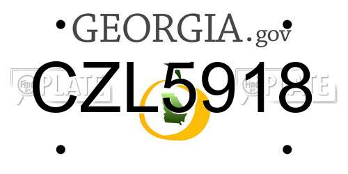 CZL5918 Georgia License Plate