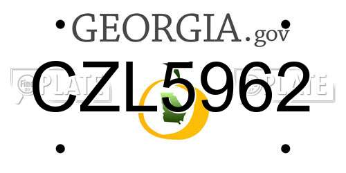CZL5962 Georgia License Plate