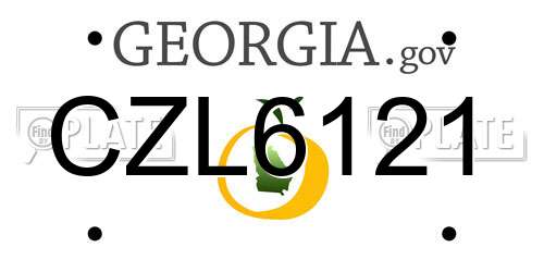 CZL6121 Georgia License Plate