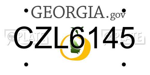CZL6145 Georgia License Plate