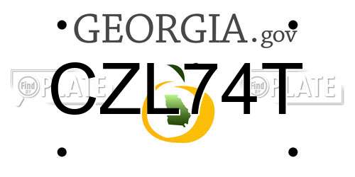 CZL74T Georgia License Plate
