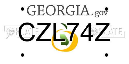 CZL74Z Georgia License Plate