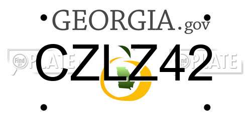 CZLZ42 Georgia License Plate