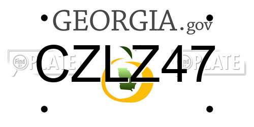 CZLZ47 Georgia License Plate