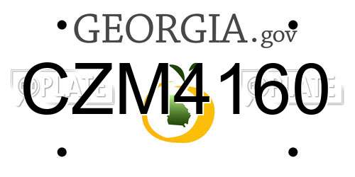 CZM4160 Georgia License Plate