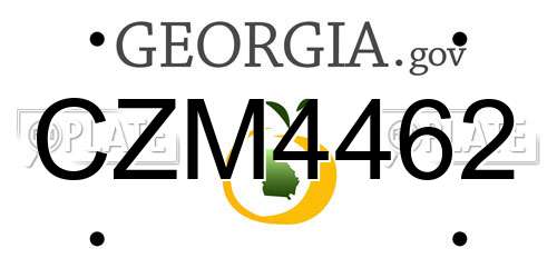 CZM4462 Georgia License Plate