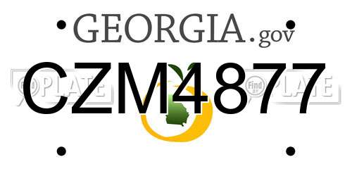 CZM4877 Georgia License Plate