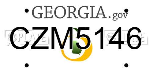 CZM5146 Georgia License Plate