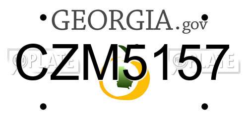 CZM5157 Georgia License Plate