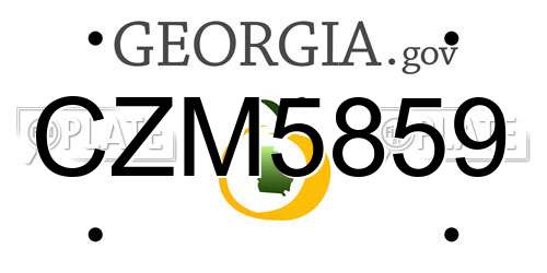 CZM5859 Georgia License Plate