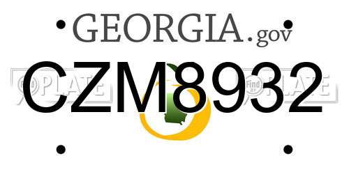CZM8932 Georgia License Plate