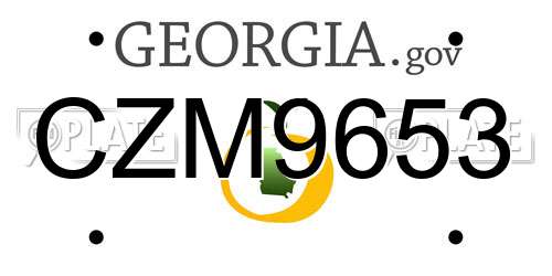 CZM9653 Georgia License Plate