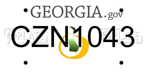 CZN1043 Georgia License Plate