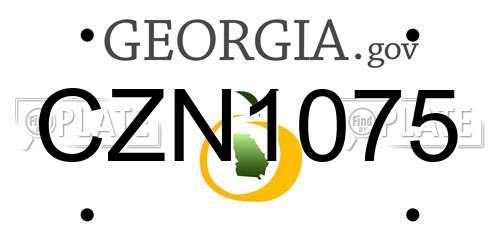 CZN1075 Georgia License Plate