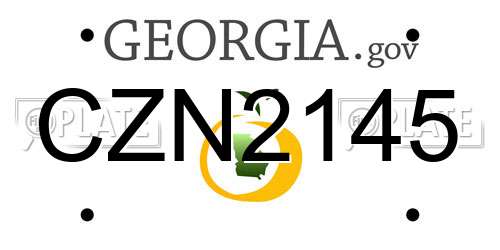 CZN2145 Georgia License Plate