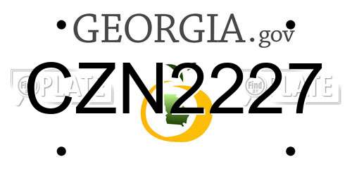 CZN2227 Georgia License Plate
