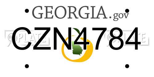CZN4784 Georgia License Plate